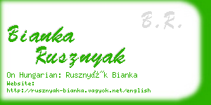 bianka rusznyak business card